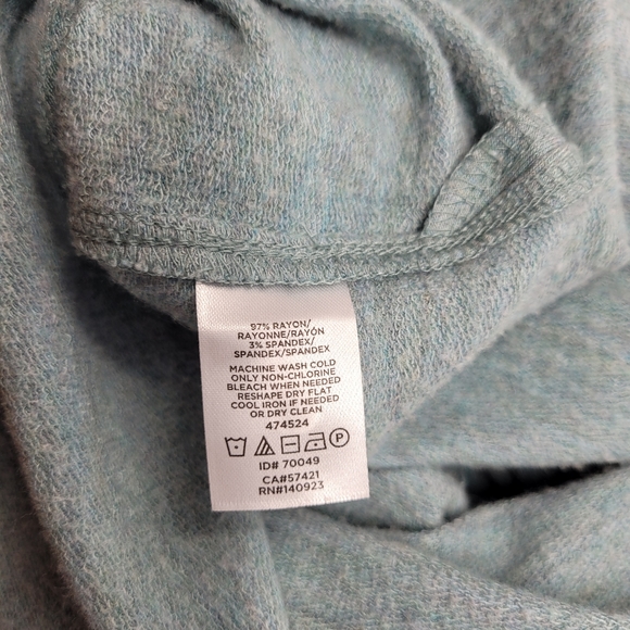 Lou & Grey Blue SignatureSoft Cozy Warm Fleece Lined Sweater Women's Size XS - Picture 6 of 7